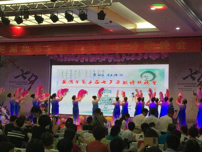 蕪湖第三屆七夕原創(chuàng)詩歌晚會在我院隆重舉行(圖2)