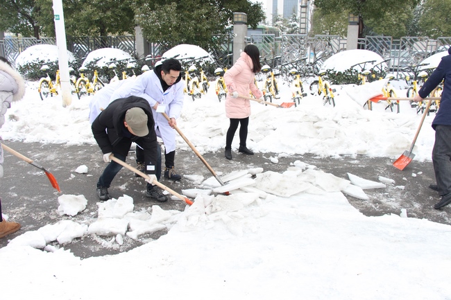 方便市民出行 我院黨員干部職工上路鏟雪(圖10)