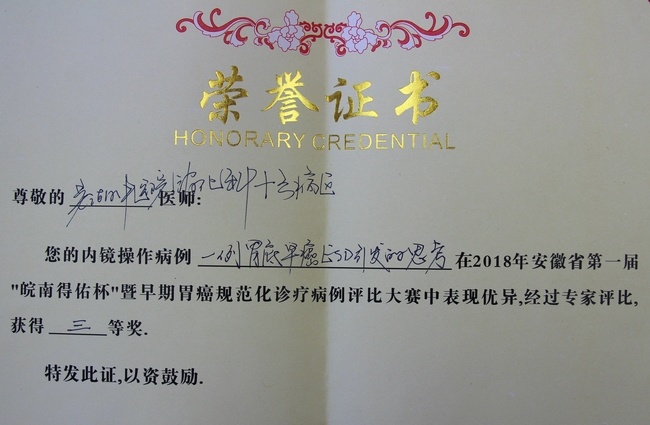 我院十六病區(qū)消化科在省消化道早癌內(nèi)鏡病歷評(píng)比大賽中取得佳績(圖3)
