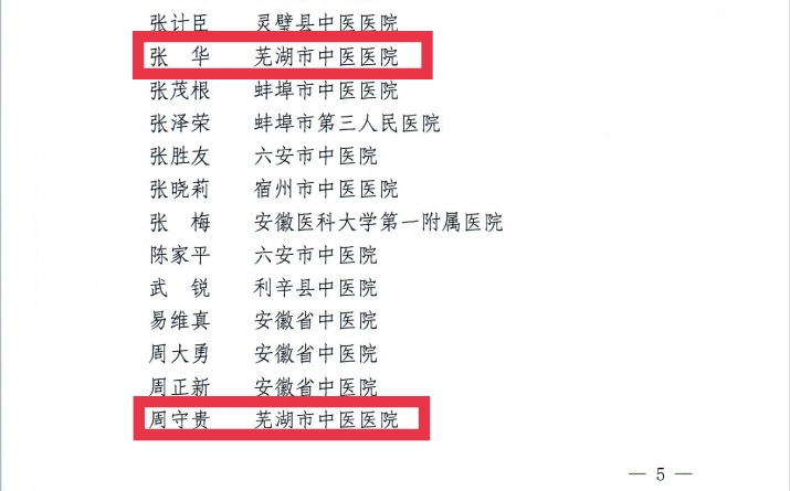 【喜報(bào)】蕪湖市中醫(yī)醫(yī)院多人獲評(píng)第二屆安徽省國醫(yī)名師、第三屆安徽省名中醫(yī)、第一屆安徽省名中藥師(圖4)