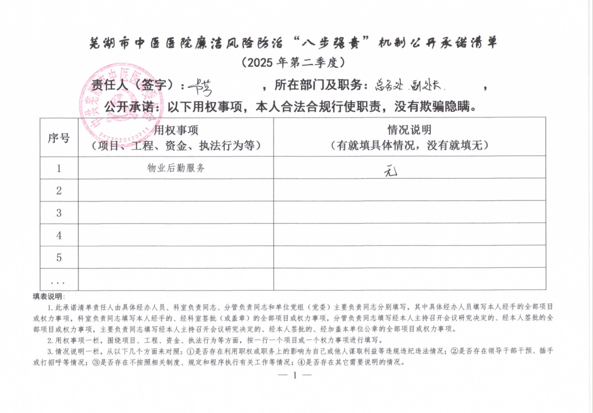蕪湖市中醫(yī)醫(yī)院廉潔風(fēng)險防治“八步強責(zé)”機制公開承諾清單（具體經(jīng)辦人員）(圖20)